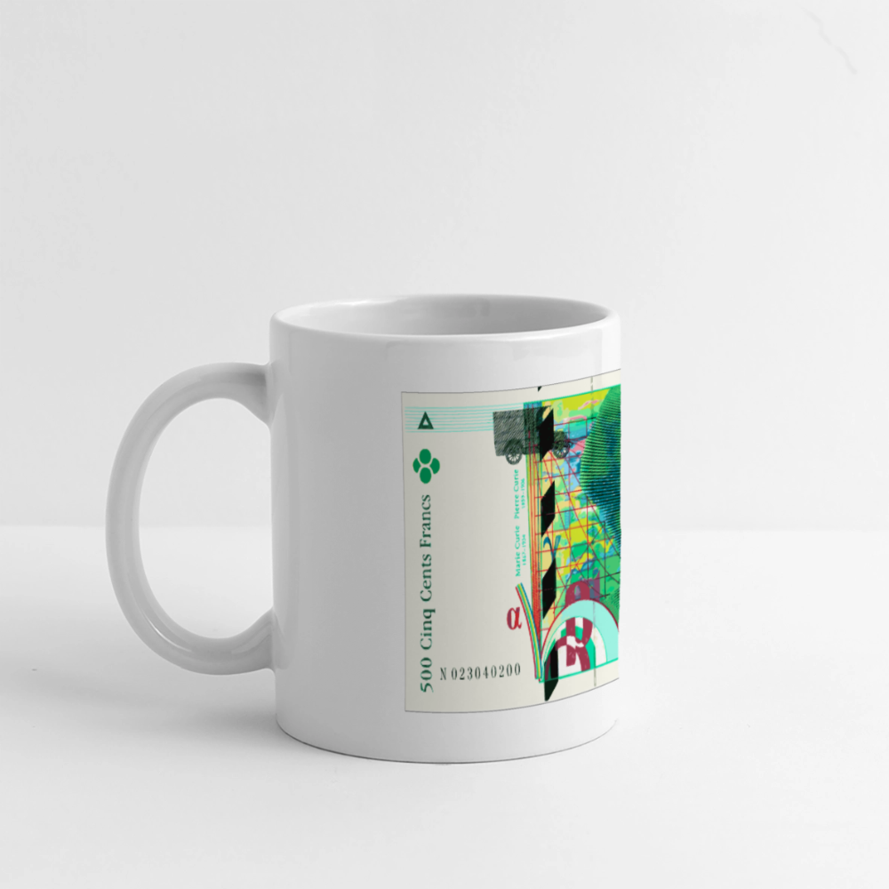 Mug 500 FRANCS  Pierre & Marie Curie Céramique - white