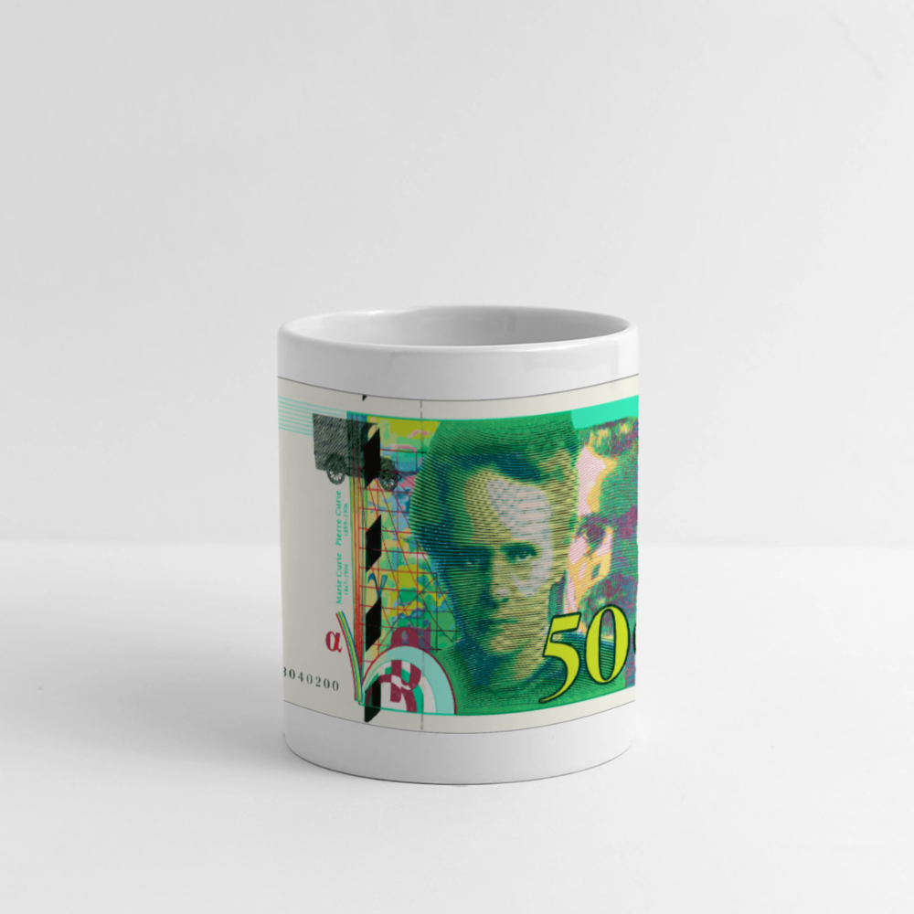 Mug 500 FRANCS  Pierre & Marie Curie Céramique - white