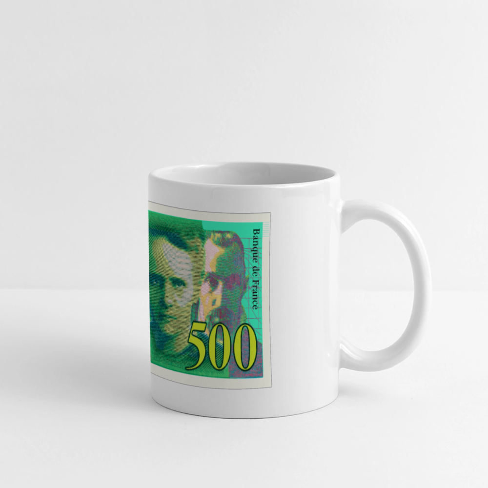 Mug 500 FRANCS  Pierre & Marie Curie Céramique - white